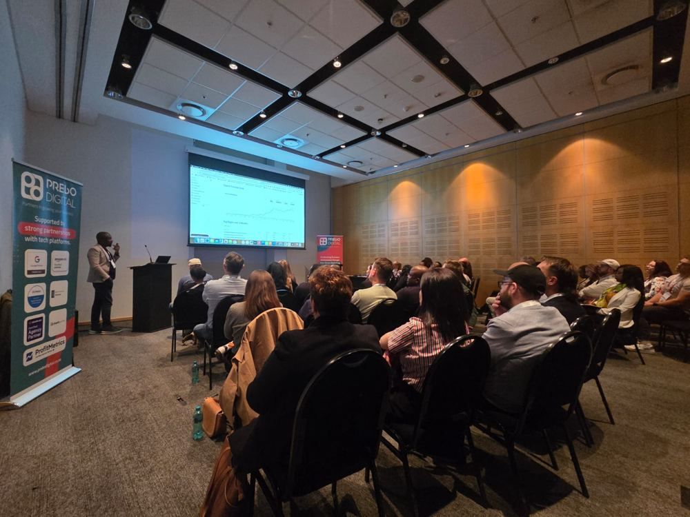 Presenting at a Prebo Digital talk.